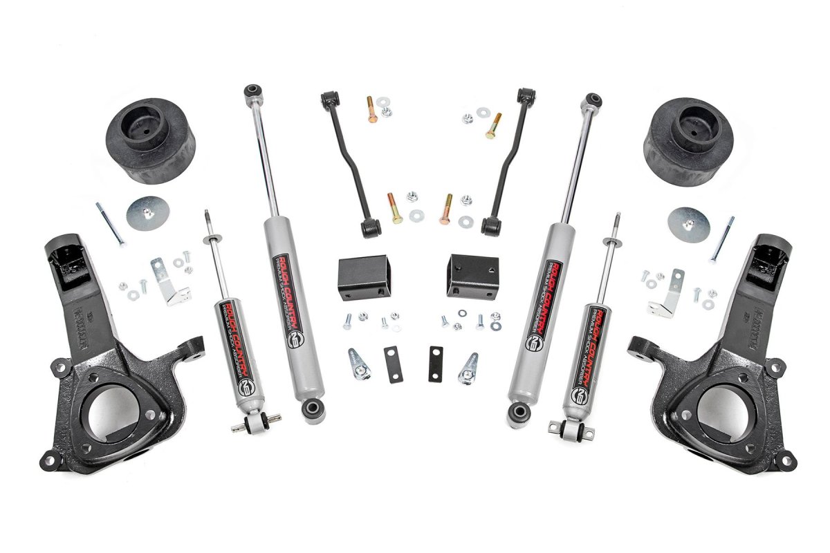 Ram 1500 Classic Suspension Lift Kit - Front + Rear - Rough Country - 4-Inch Lift - '19-'23